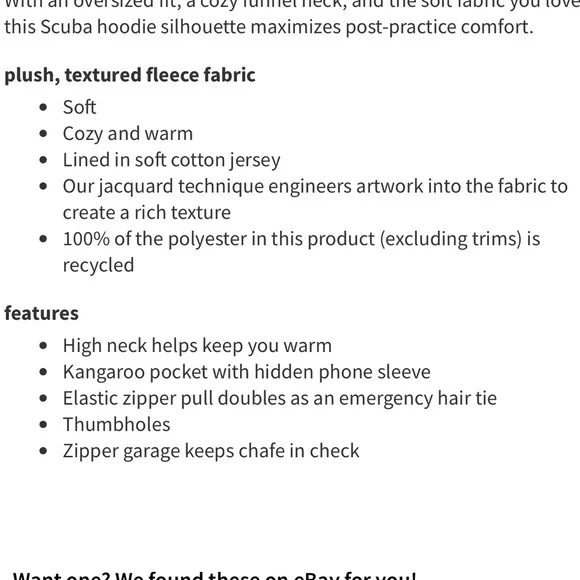 lululemon athletica Womens Oversized Fleece Sweater Dark Carbon Black Med Large - Picture 5 of 12